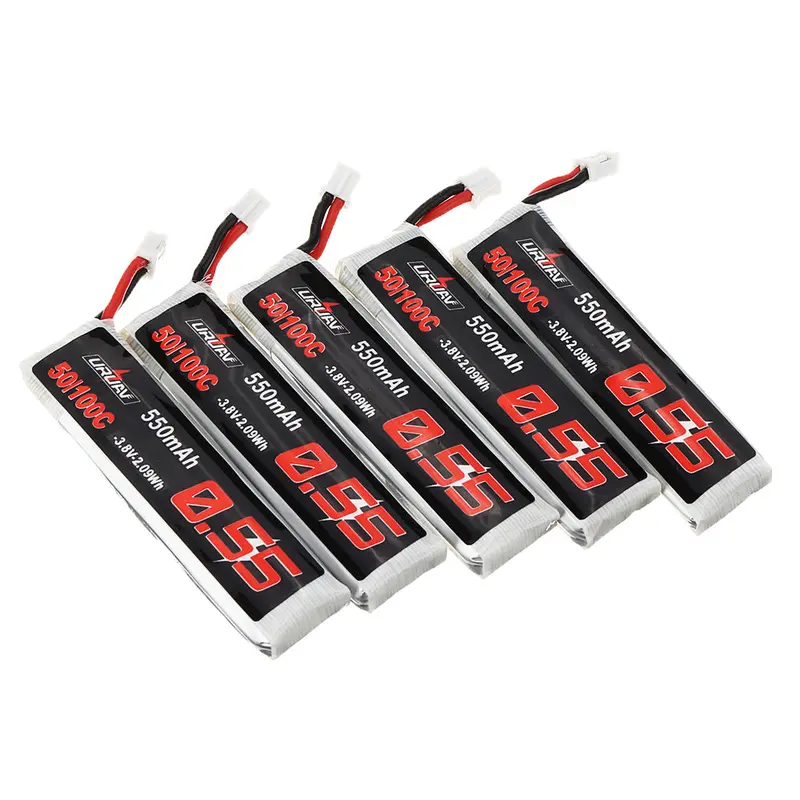 5Pcs Uruav 3.8V 550Mah 50/100C 1S Hv 4.35V Ph2.0 Lipo Battery For Emax Tinyhawk Kingkong/Ldarc Tiny Tinyhawk S Eachine Trashcan 1