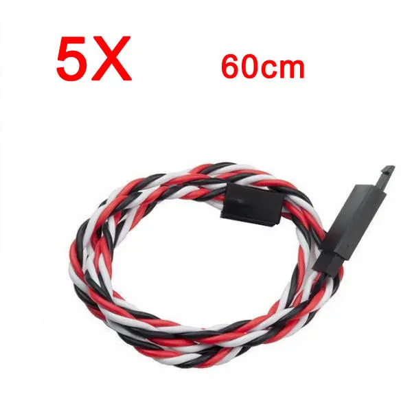 5X Amass 60 Core 60Cm Anti-Off Servo Extension Wire Cable For Futaba 1