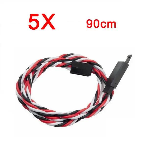 5X Amass 60 Core 90Cm Anti-Off Servo Extension Wire Cable For Futaba 1