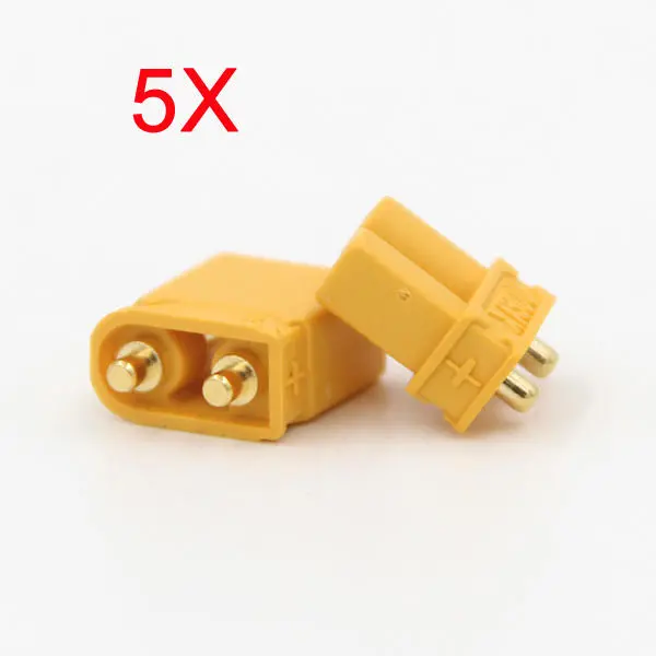 5X Amass Xt30upb Xt30 Upb Plug 2Mm Male Female Bullet Connectors Plugs For Rc Drone Airplane Battery 1