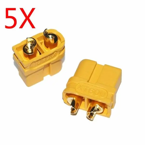 5X Upgraded Amass Xt60u Male Female Bullet Connectors Plugs For Lipo Battery 1 Pairs 1