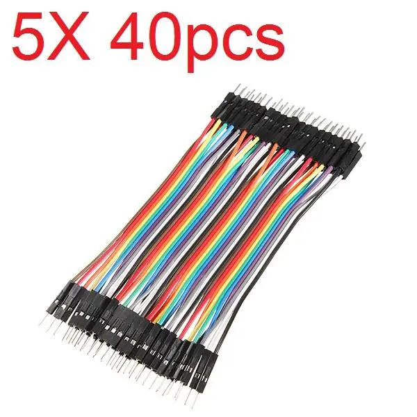 5X40pcs 20Cm Male To Male Color Breadboard Cable Jump Wire Jumper For Rc Models 1