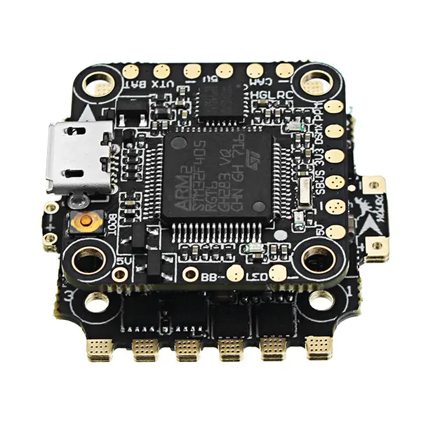6.5G 20X20mm Hglrc Xjb F428 Micro F4 Aio Osd Bec Flight Controller & 28A Blhel_S Bb2 2-4S 4 In 1 Esc 1