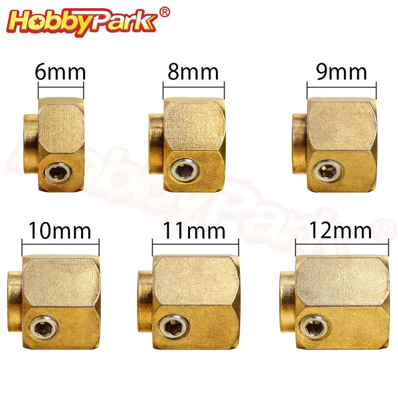6/8/9/10/11/12Mm Heavier Brass 12Mm Hex Wheel Hub Extended Adapter For Traxxas Trx-4 Scale Trail Axial Scx10 Rc 1/10 Crawler Car 1