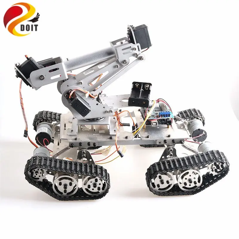 6 Dof Mechanical Arm With Ts400 Shock Absorber Tank Chassis For Grabbing Transport Diy Stem Educational Project 1