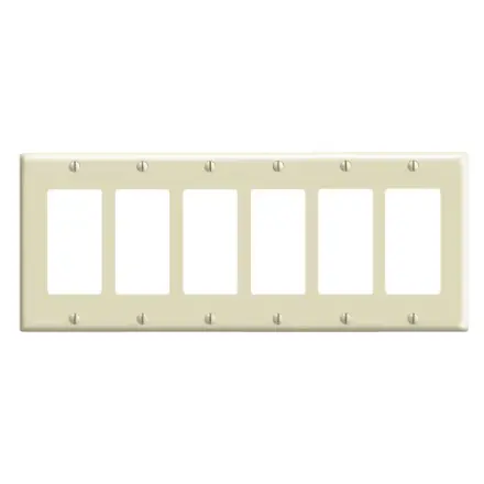 6-Gang Decora Wallplate Ivory 1