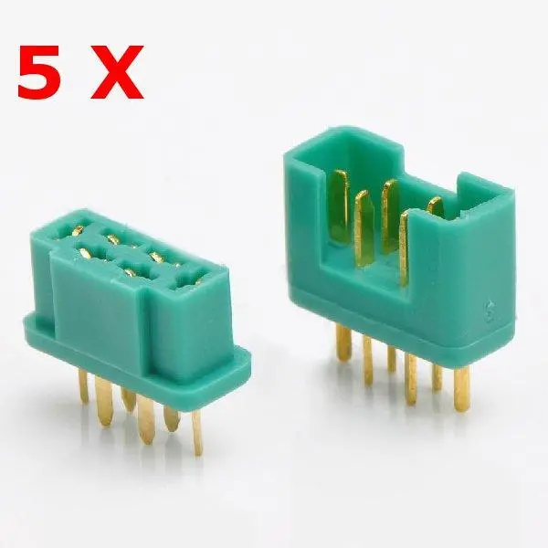 6 Pin Mpx Plug Real Gold Plating Terminal Male & Female 5 Pair 1