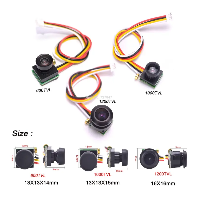 600Tvl / 1000Tvl 170 Degree / 1200Tvl 150 Degree Super Small Color Video Mini Fpv Camera With Audio For Mini 200 250 Quadcopter 1