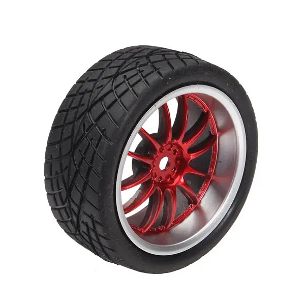 65Mm Rubber Tire With Sponge Liner For 1:10 Smart Car Robot 1