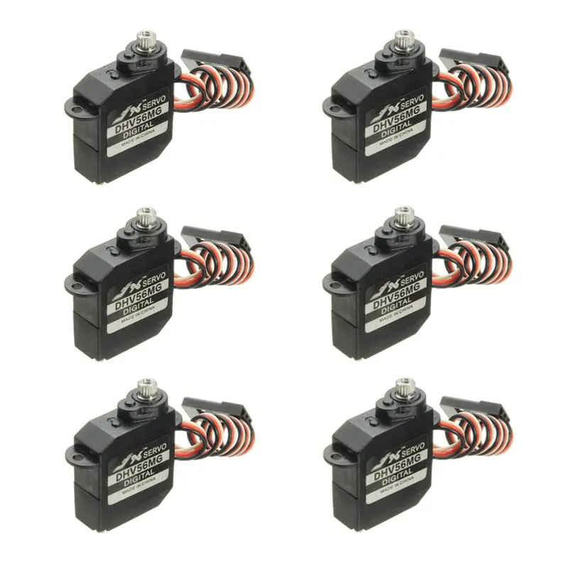 6Pcs Jx Servo Dhv56mg 5.6G Ds Digital Coreless Mg Metal Gear Hv Servo 1.2Kg 0.10Sec For Rc Airplane 1