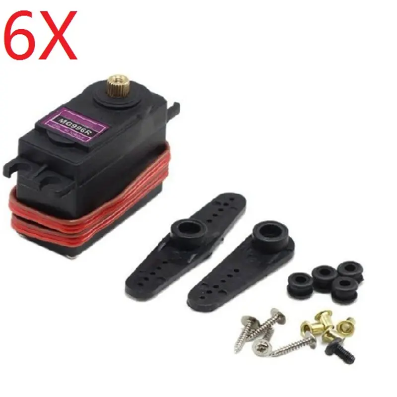 6Pcs Mg996r Digital Metal Gear Servo For Robot Zohd Volantex Airplane Rc Helicopter Car Boat Model 1