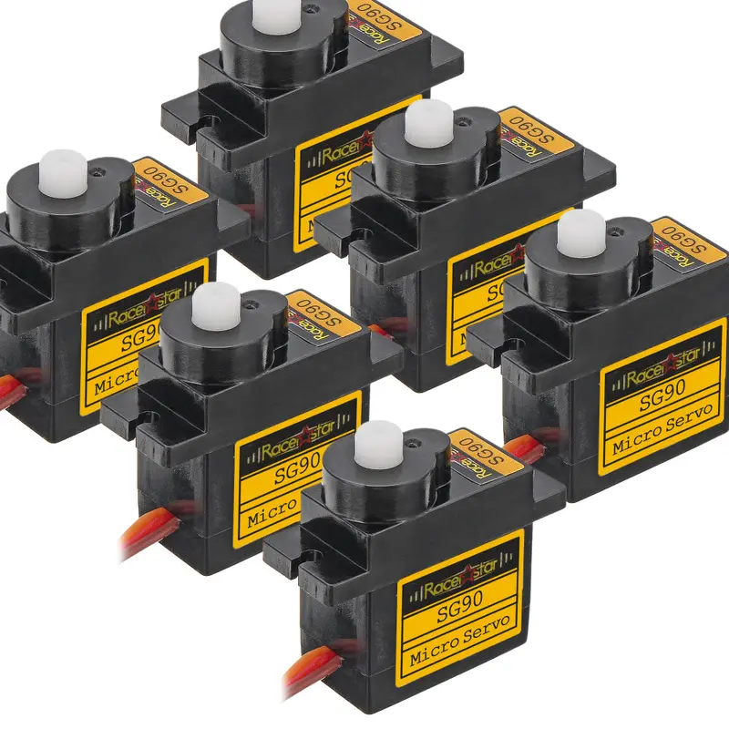 6Pcs Racerstar Sg90 9G Micro Plastic Gear Analog Servo For Rc Helicopter Airplane Robot 1
