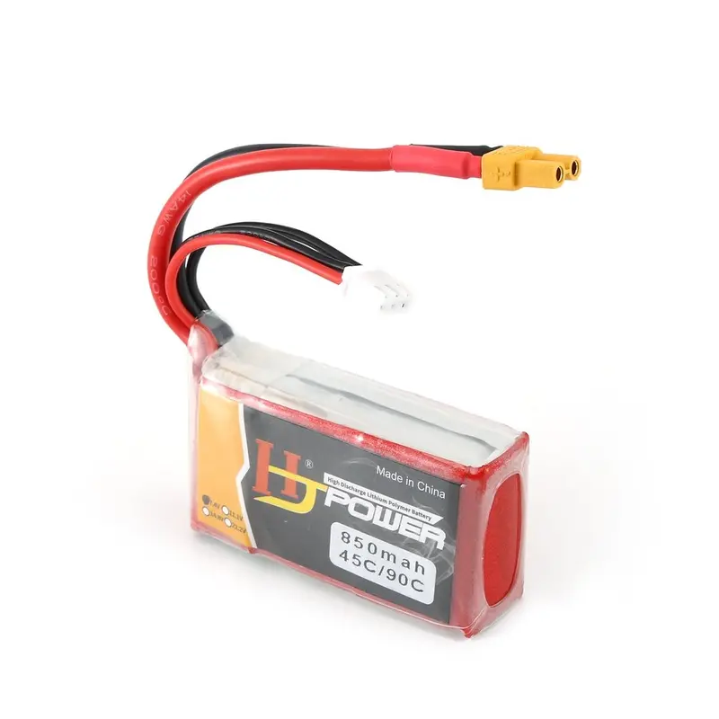 7.4V/11.1V 850Mah/1000Mah 45C 2S Lipo Battery Xt30/Jst Plug Rechargeable For Rc Racing Drone Helicopter Car Boat Model 1
