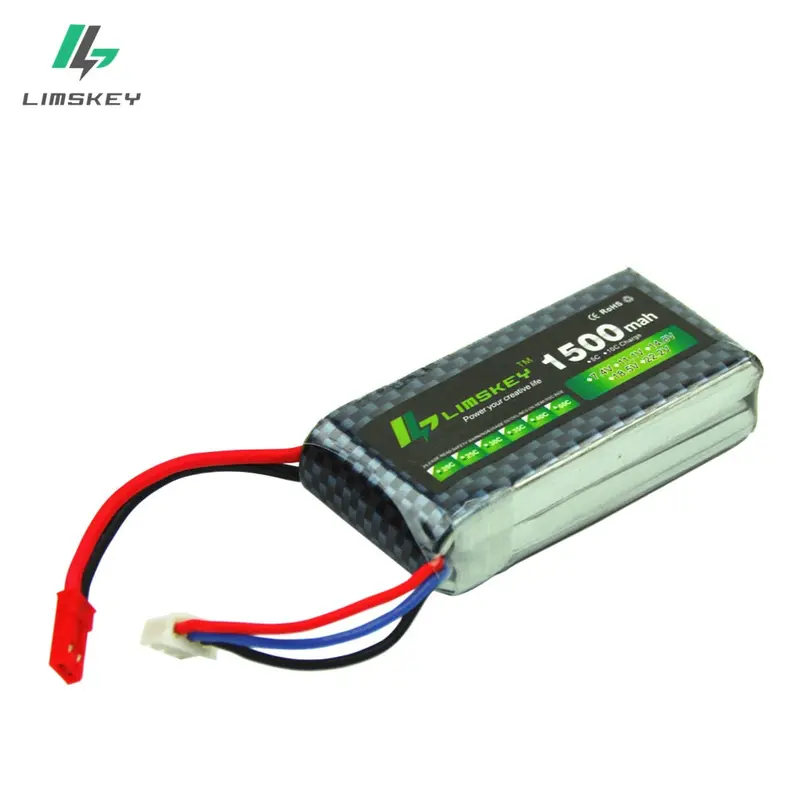 7.4V 1500Mah 30C Lipo Battery Jst Plug For Halicopter Multi Motor Parts 2S Lthium Battery 7.4 V 1500Mah Airplanes Battery 1