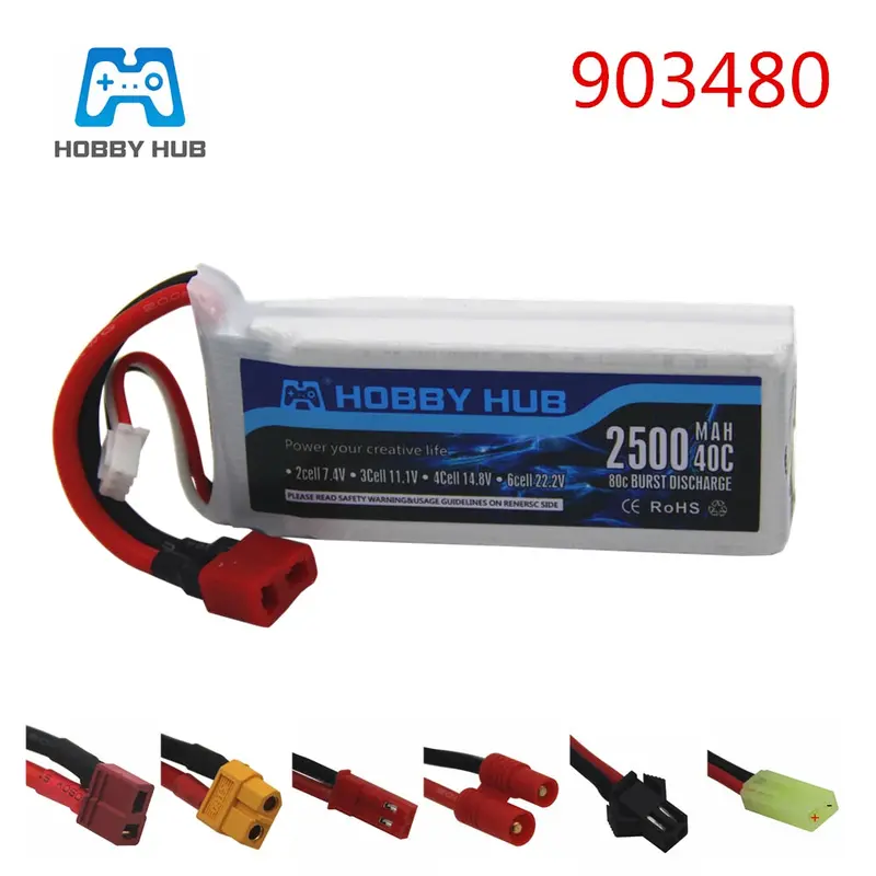 7.4V 2500Mah 40C Lipo Battery For Syma X8c X8w X8g X8 Rc Quadcopter 12428 12423 Car Parts 7.4 V 903480 Toys Battery 1