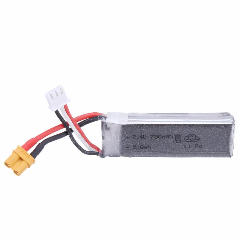 7.4V 750Mah 35C 2S Lipo Battery Xt30u Plug For Xk K130 Helicopter 1