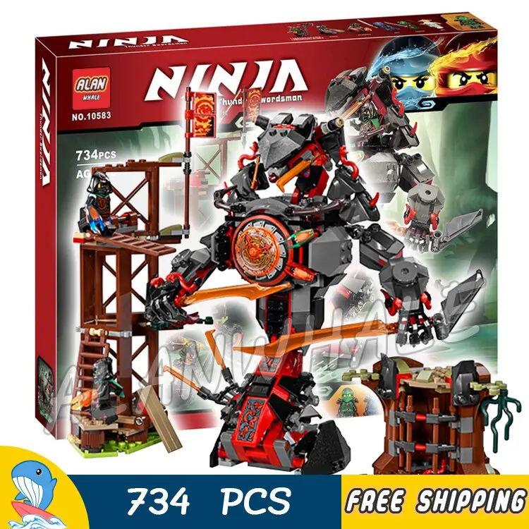 734Pcs Ninja Dawn Of Iron Doom Snake Mech Swamp Fort 10583 Diy Figure Building Blocks Assemble Toys Compatible With Legoing 1