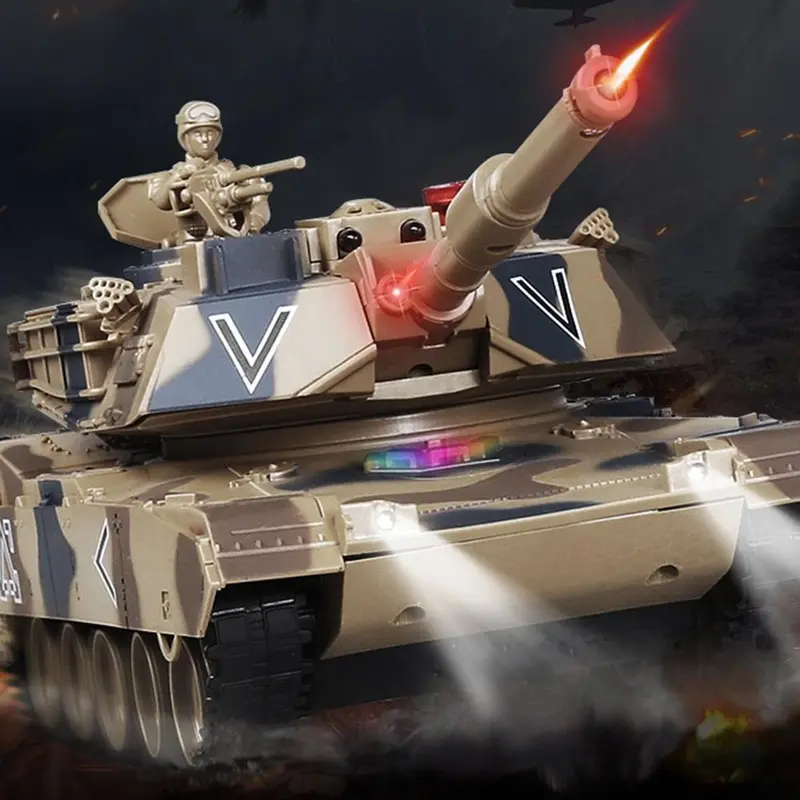 778-1/2/3/4 Simulation 1:24 Rc Battle Tank Toys Crawler Light Remote Control Heavy Machine Tanks Toys For Children Boys Gift 2