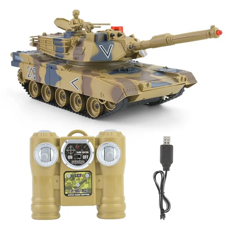 778-1/2/3/4 Simulation 1:24 Rc Battle Tank Toys Crawler Light Remote Control Heavy Machine Tanks Toys For Children Boys Gift 8