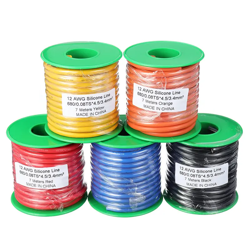 7M 12Awg Soft Silicone Wire Cable High Temperature Tinned Copper 1