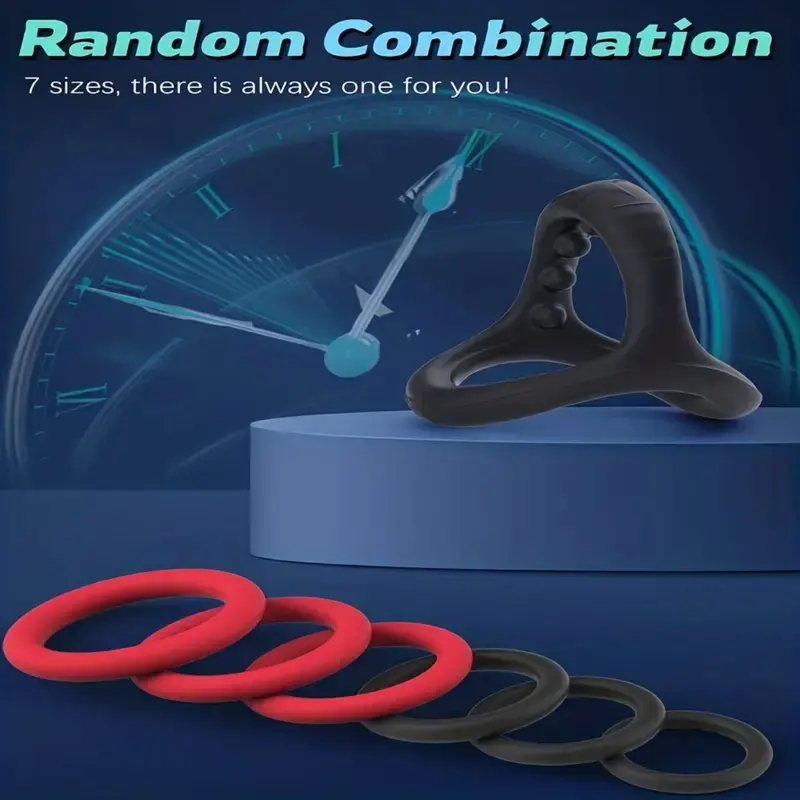 7Pc Silicone Cock Ring Set. 1