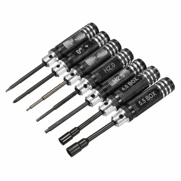 7Pcs 1.5/2/2.5/3/4/5.5Mm Hexagonal Screwdriver Tool Set For Rc Model 1