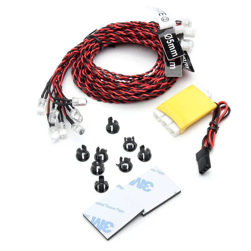 8 Led Flashing Light Lines System For Rc Airplane Car Models 1