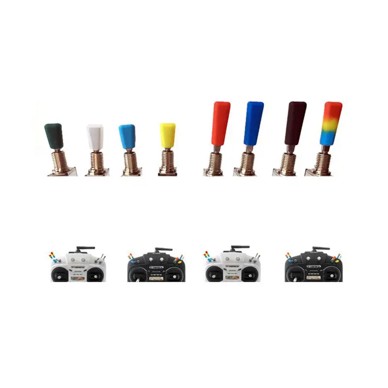 8 Pcs Rubber Transmitter Anti-Slipping Stick Switch Cap Sheath For Frsky Flysky Futaba Jr Radiolink 1