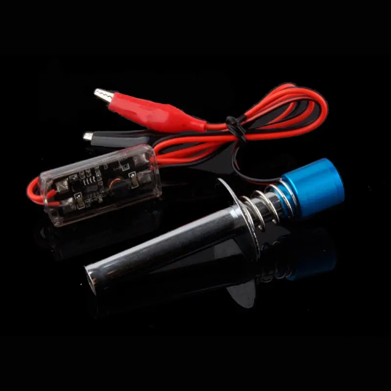 80100 6-12V Electronic Glow Plug Igniter With Alligator Clip For 1/10 Nitro Powered Rc Car 1