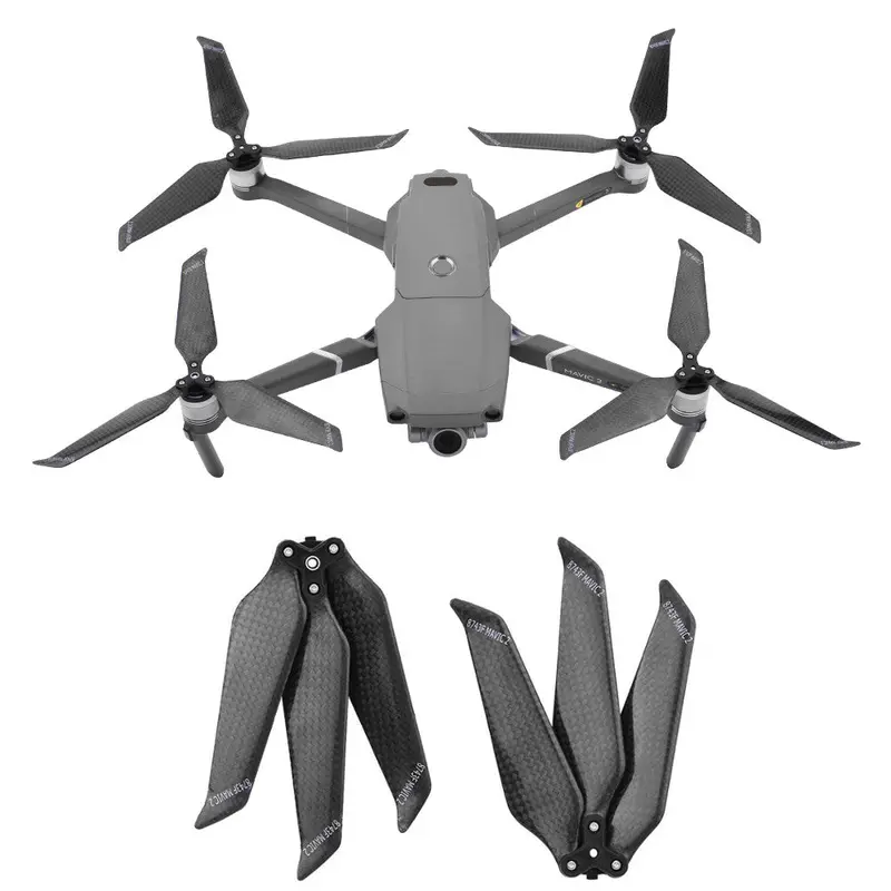 8743 Carbon Fiber 3-Blade Propeller Props Foldable Noise Reduction For Dji Mavic 2 Pro/Zoom Drone 1