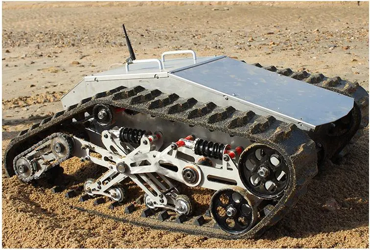 880T 100Kg Load Big All Metal Robot Tank Platform Shock Absorption Chassis Suspension Crawler Chassis 1