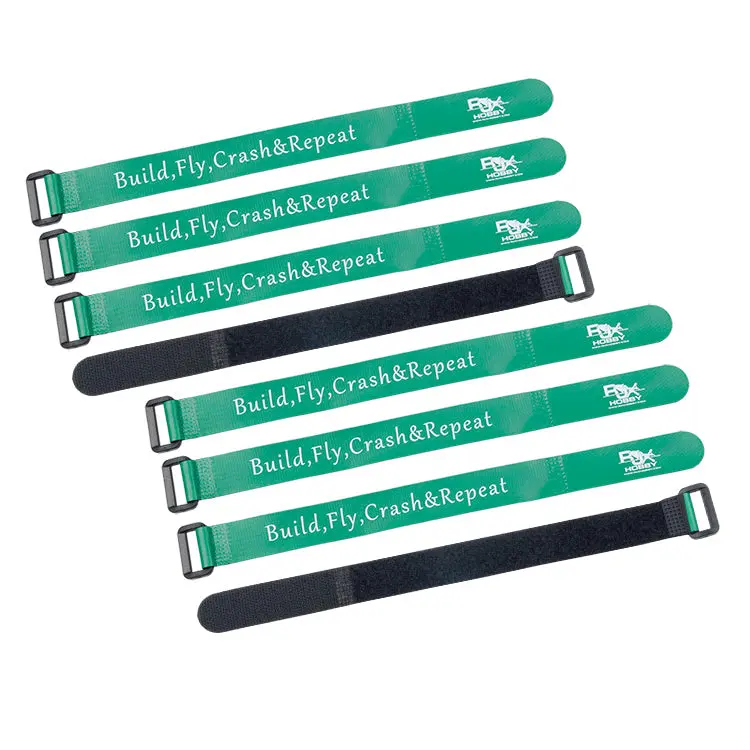 8Pcs Rjxhobby 200-300Mm Non-Slip Silicone Red Green Color Battery Strap 1