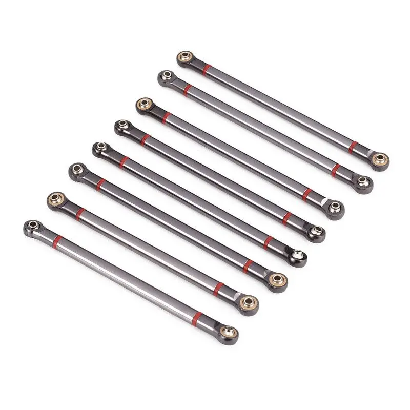 8Pcs Wheelbase Link Rod Aluminum Alloy Link Rod 313Mm For 1/10 Rc Car Crawler Axial Scx10 1