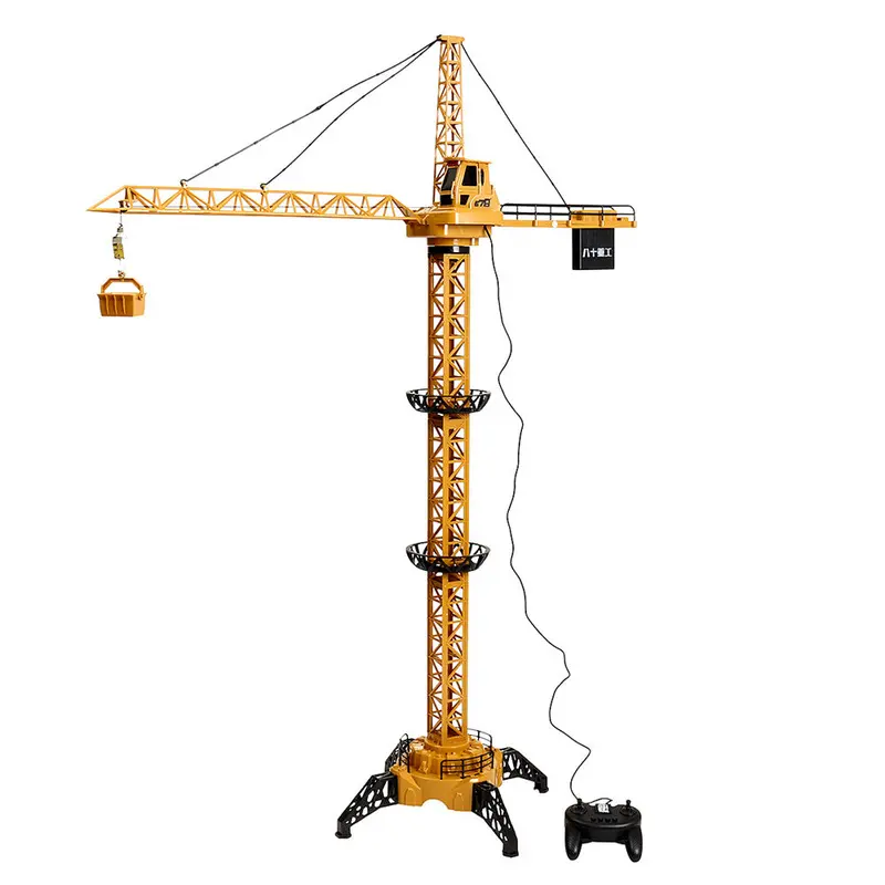 91113 128Cm 4Ch Electric Remote Control Rc Crane Toy High Rise Tower Construction Engineering Truck 1