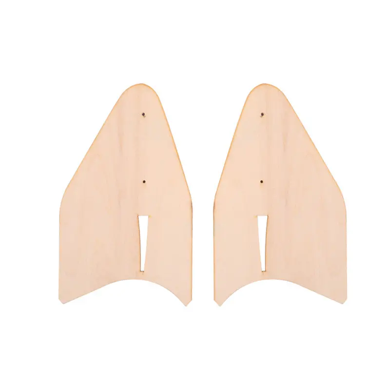 A Pair Of Rc Airplane Spare Part Wooden Vertical Tail Stabilizer Fin 1