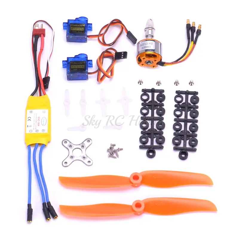 A2212 2212 2200Kv Brushless Motor 30A Esc Motor Mount 6035 Propeller Sg90 9G Micro Servo For Rc Fixed Wing Plane Helicopter 1