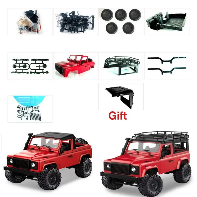 Abay 2019 Hot Mn-D90 1:12 Scale Rc Crawler Car 2.4G 4Wd Remote Control Truck Toys Unassembled Kit Defender Pickup Fh-01 3