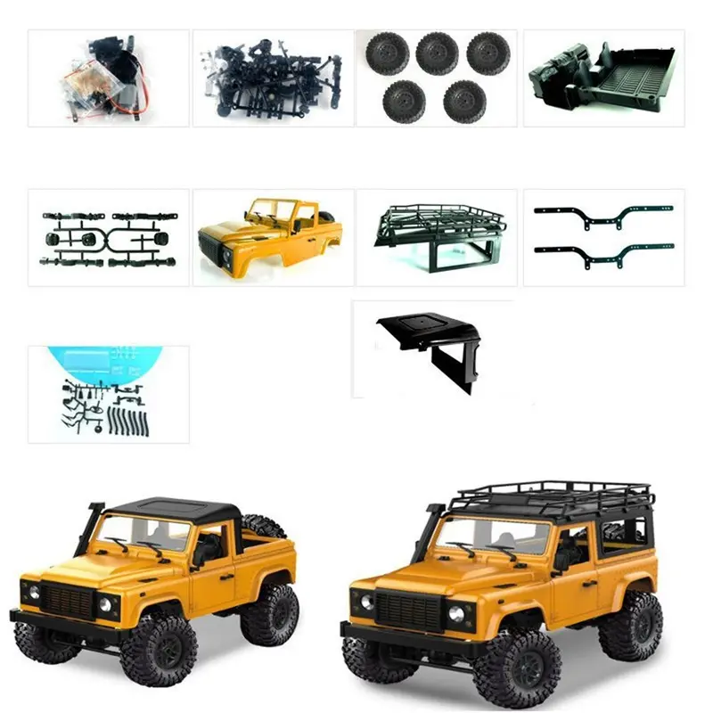 Abay 2019 Hot Mn-D90 1:12 Scale Rc Crawler Car 2.4G 4Wd Remote Control Truck Toys Unassembled Kit Defender Pickup Fh-01 3