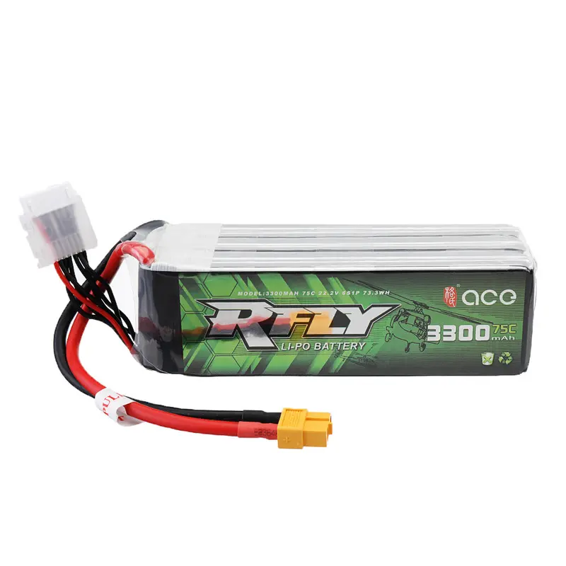 Ace Rfly 22.2V 3300Mah 75C 6S Lipo Battery Xt60 Plug For Kds Innova 550 Rc Helicopter 1