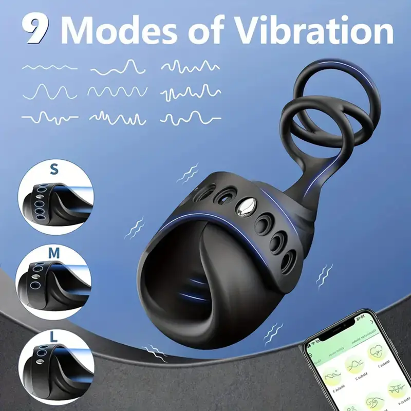 Adjustable Hands Free 3 In 1 Double Penis Ring. 1