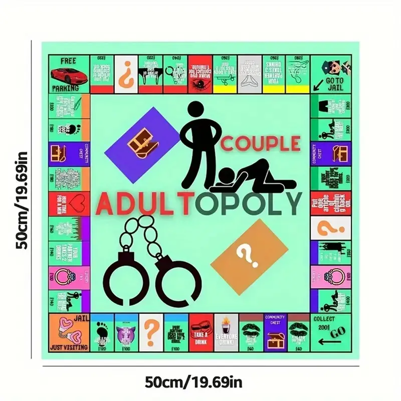 Adultopoly Couples' Fun Board Game. 1