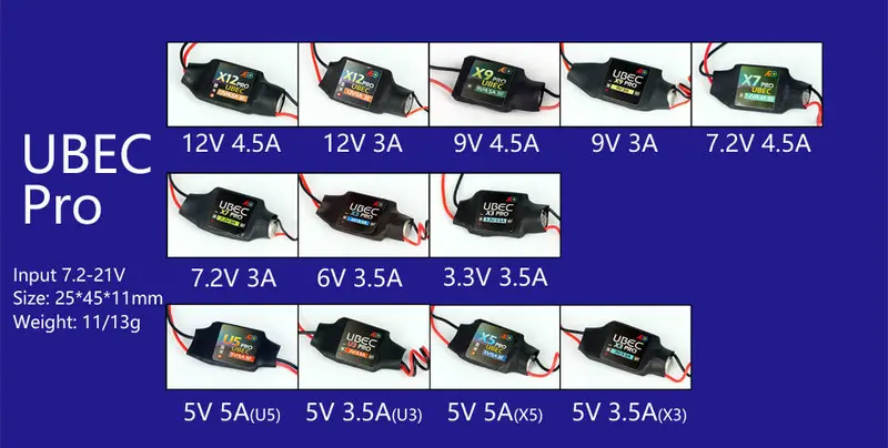 Aeorc Bec Ubec Pro (3.3V 3.5A / 5V 3.5A / 5V 5A / 6V 3.5A / 7.2V 3A / 7.2V 4.5A/ 9V 3A / 9V 4.5A / 12V 3A / 12V 4.5A ) For Rc 1