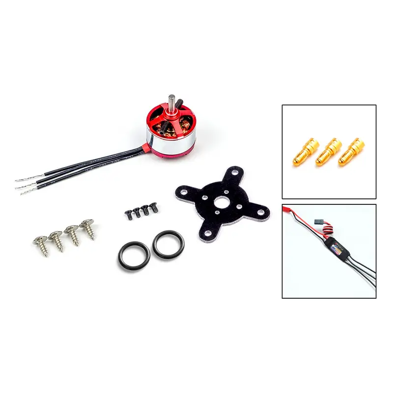 Aeorc Rc Power Combo Mm1906b 1906 2400Kv Kv2400 A20s Brushless Motor +20A Esc+3.5Mm Banana Plug Combo For Rc Fixed Wing Airplane Plane 1
