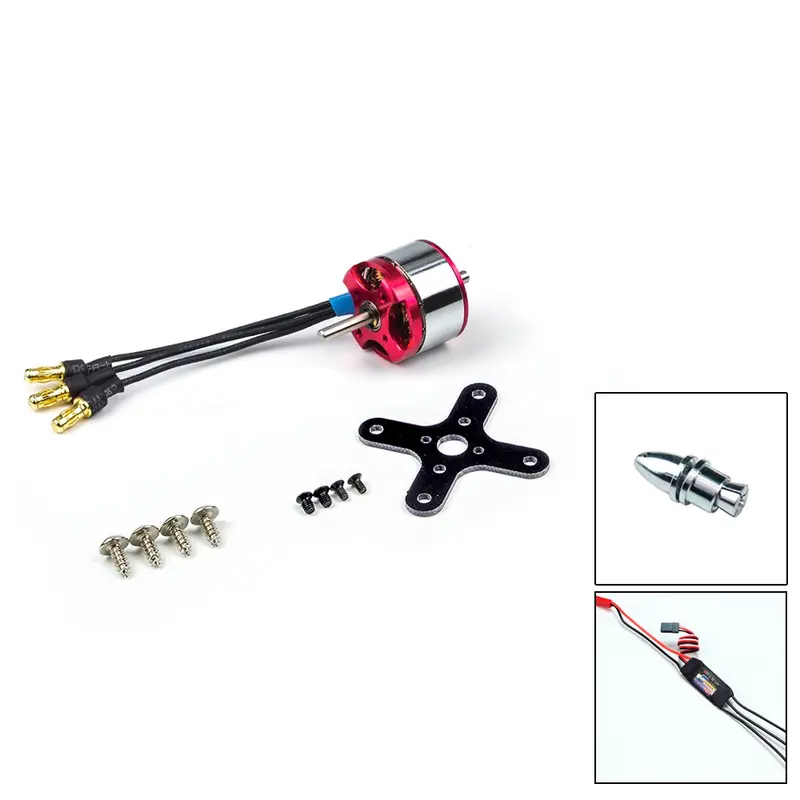 Aeorc Rc Power Combo Mm1908 1908 2050Kv Kv2050 C20 Brushless Motor +20A Esc+3.5Mm Banana Plug Combo For Rc Fixed Wing Airplane Plane 1