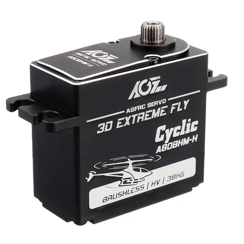 Agf A80bhm-H 38Kg Hv Brushless Metal Gear Digital Servo For 450-700 Class Swashplate Rc Helicopter 1