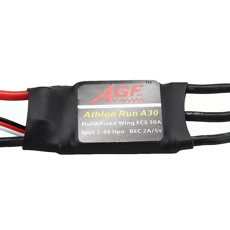 Agf Athlon Run A30 Mini 30A 2-4S Lipo Brushless Esc With 5V 2A Bec For Rc Helicopter Airplane 1