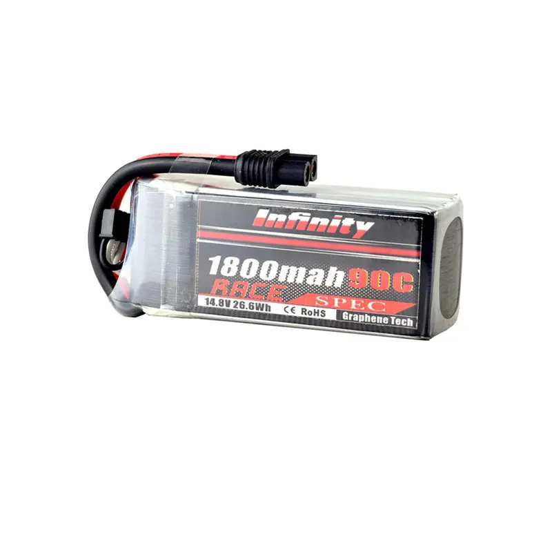 Ahtech Infinity 4S 14.8V 1800Mah 110C Graphene Lipo Battery Xt60 Sy60 For Rc Drone Fpv Racing 1