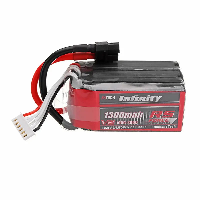 Ahtech Infinity Graphene V2 18.5V 1300Mah 100C-200C 5S Rs Force Lipo Battery For Fpv Racing Drone 1