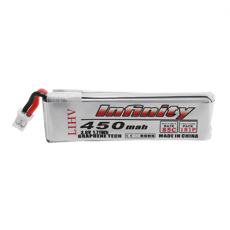 Ahtech Infinty 3.8V 450Mah 85C 1S Lipo Battery Ph2.0 Plug For Fpv Rc Drone 1