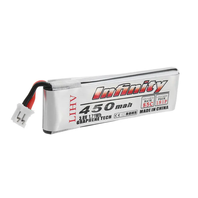 Ahtech Infinty 3.8V 450Mah 85C 1S Lipo Battery Ph2.0 Plug For Fpv Rc Drone 2